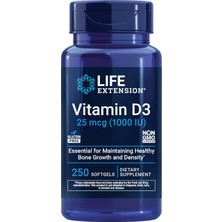 Life Vitamin D3 25 Mcg 1000 Iu 250 Softgels