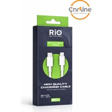 Çnrline Rio Pd Hızlı Şarj ve Data Kablosu, Power Delivery Destekli Dayanıklı Şarj Kablosu, Type-C ve Uyumlu Cihazlar Için