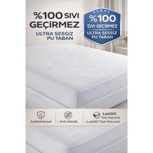 Ultra Sessiz Su Geçirmez Pu Taban Yatak Alezi – Anti-Bakteriyel, Sessiz, Kaymaz, Tüm Yatak Boyutları