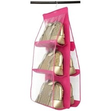 Akinco 6 Gözlü Pratik Dolap Içi Çanta Askılığı/organizer (Pembe)