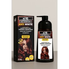 XI10 (Hızlı Boya) Beyaz Kapatıcı Şampuan Şarap Kızılı 5.66 Şampuan (Anti White Formula) 300 Ml. Beyaz Kapatıcı