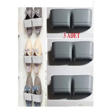 Akinco 3 Adet Banyo Terlik Tutucu - Kapı Arkası Pratik Raf - Terlik Tutucu