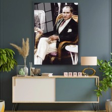 Glitglass Atatürk Cam Tablo - Dekoratif Duvar Tablosu (Şık ve Modern Tasarım)