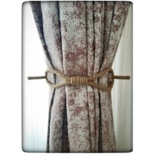 Akinco Perde Tokası Perde Mandalı Perde Askı Aparatı Jüt Halat Şıklığında Perde Aksesuar