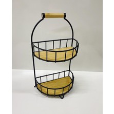 Feyza Design Iki Katlı Metal Raf, Baharatlık ve Organizer, Şık ve Kullanışlı Tasarım