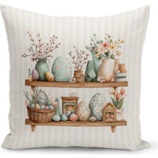 Bertille Home Ilkbahar Serisi Çift Tarafı Dijital Baskılı Kırlent Kılıfı (Spring Easter Paskalya)