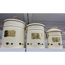 Feyza Design 3'lü Ferforje Saklama Kutusu Seti Patates, Soğan, Sarımsak Için