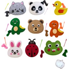 Ngüzel Keçe Tasarım 9 Adet Kendin Yap Keçe Dikiş El Sanatları Seti, Okul Öncesi, Anaokulu, Özel Eğitim