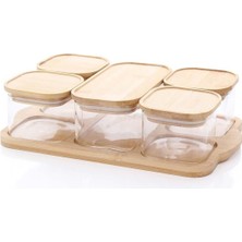 Feyza Design Paslanmaz Çelik 5'li Kahvaltı Seti, Modern ve Şık Tasarım