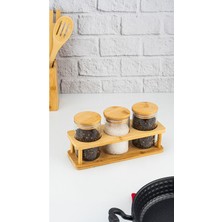 Feyza Design Pratik 4’lü Standlı Baharatlık Seti, Şık ve Kullanışlı Tasarım