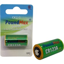 Poundmax CR123A 3 V DL123A / EL123A / CR123A / CR17345 CR123 Lityum-Iyon Fotoğraf Pili