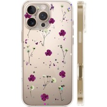 3gen Case Iphone 16 Pro Max Uyumlu Desenli Şeffaf Silikon Kılıf Morçiçekler