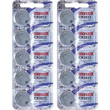 Maxell CR2032 2032 Düğme Pil, Toplam 10 Adet