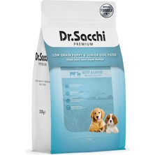 Dr.sacchi Premium Düşük Tahıllı Sığır Etli ve Kuzu Etli Düşük Tahıllı Yavru Köpek Mamas 1,5 kg