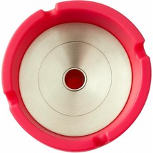 Vios Store Metal Iç Hazneli Masaüstü Küllük (2 Adet) (Pembe)