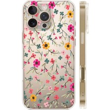 3gen Case Iphone 16 Pro Max Uyumlu Desenli Şeffaf Silikon Kılıf Flower6