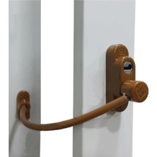 Bijutek Penkid Çelik Halatlı Kablolu Pvc Pencere Emniyet Çocuk Güvenlik Kilidi 7 Adet (Kahverengi)