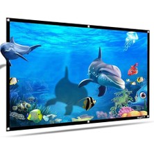 PA301 100 Inç Siyah Çerçeveli Duvar Tipi Projeksiyon Perdesi PA301