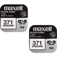 Maxell x Maxell 371 SR920SW Gümüş Oksit 0 Mercury Saat Pilleri, 2 Adet
