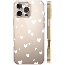 3gen Case Iphone 16 Pro Max Uyumlu Desenli Şeffaf Silikon Kılıf Beyazkalpler