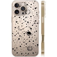 3gen Case Iphone 16 Pro Max Uyumlu Desenli Şeffaf Silikon Kılıf Siyahgezegen
