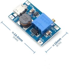 Sanec MT3608 2A Yükselteç Dc-Dc Aşamalı Güç Modülü Micro USB Çıkışlı