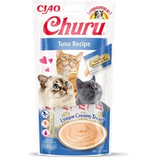 Inaba Churu Kedi Ödül Maması Sıvı Atıştırmalık%88 Nem, Japonya'dan Ton Balıklı Birinci Sınıf Kedi At