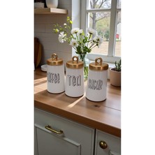 Feyza Design 3'lü Seramik Saklama Kavanoz Seti, Şık ve Dayanıklı Tasarım