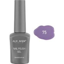 Alıx Avıen Lila Kalıcı Oje 75-Yoğun Renk Veren Jel Oje 12 Ml-Nail Uv Gel Polish 75
