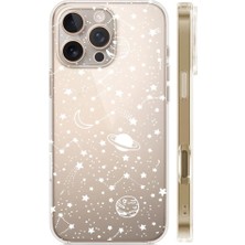 3gen Case Iphone 16 Pro Max Uyumlu Desenli Şeffaf Silikon Kılıf Beyazgezegen