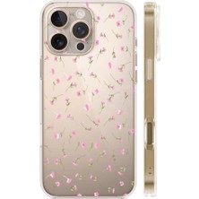 3gen Case Iphone 16 Pro Max Uyumlu Desenli Şeffaf Silikon Kılıf Flower8
