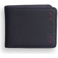 Guard Lacivert Hakiki Deri Özel Dikiş Desenli Spor Erkek Cüzdan // GRD260225WT1755