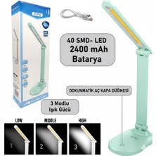 Neler Geldi Neler Şarjlı Masa Lambası Dokunmatik 3 Mod 40 LED 2400MAH Güçlü Batarya Okuma Lambası Katlanır Masa Lambas