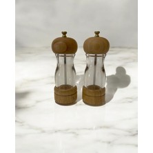 Feyza Design Bambu Dekoratif Baharatlık ve Tuzluk Takımı, Şık ve Fonksiyonel Tasarım