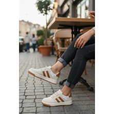 Enoch Kadın Renkli Şerit Detaylı Şık Sneaker Yürüyüş Ayakkabısı
