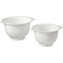 Feyza Design Çiftli Beyaz Karıştırma Kabı Seti, Pratik ve Sağlam Tasarım