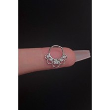 Blisse Piercing Kadın Zirkon Taşlı Daith, Septum ve Kıkırdak Halka Çelik Piercing
