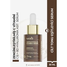 Herbital Vitamin C Serum | Aydınlatıcı, Leke Karşıtı, Ferulik Asit & 8D Hyaluronik Kompleks