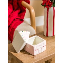 Feyza Design Renkli Mağaza Kurabiye Ev Seramik Saklama Kabı, Şık ve Kullanışlı Tasarım