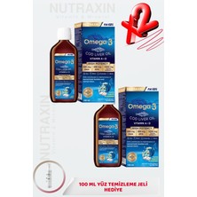 Nutraxin Omega 3 Şurup Karışık Meyve Aromalı 150 ml X2 +100 ml Yüz Yıkama Jeli