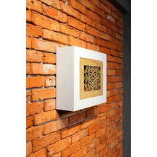 Feyza Design Motemli Meşe Saklama Kutusu, Kapaklı, 33X38X12 Cm, Şık ve Kullanışlı