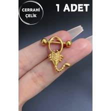 Blisse Piercing Kadın Cerrahi Çelik Akrep Figürlü Meme Ucu Nipple Piercing