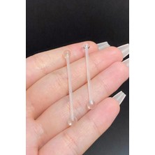 Blisse Piercing Kadın Şeffaf Antialerjik Bioplast Köprü Piercing 1 Adet