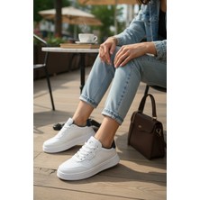 Enoch Kadın Lacivert Detaylı Yüksek Tabanlı Hafif Tabanlı Sneaker Yürüyüş Ayakkabısı