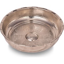 Feyza Design Nikel Bakır Makine Işleme Kurnacı Hamam Tası 16 cm
