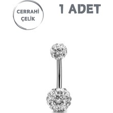 Blisse Piercing Kadın Cerrahi Çelik Şambala Taşlı Belly Göbek Piercing