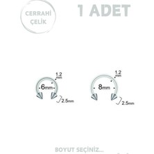 Blisse Piercing Cerrahi Çelik 2.5mm Spike Septum Dudak Tragus Helix Kıkırdak Piercing