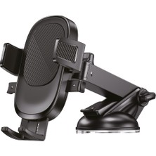 Pada Tech Pada 3'ü 1 Arada Araç Telefon Tutucu Vantuzlu, Torpido Cam Tipi Evrensel, Siyah