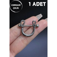 Blisse Piercing Kadın Gümüş Sarmal Yılan Figürlü Meme Ucu Nipple Piercing