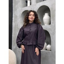 Cardella Mirella Yazlık Ince Likralı Denim Ceket Etek Takım – Tesettür Uyumlu Zarif Kadın Ikili Takım